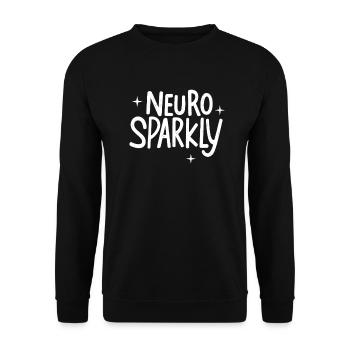 Neuro Sparkly Neurodiversity Autism Awareness - Unisex Sweatshirt - black - Front - Alina (178cm) & Michal (187cm)