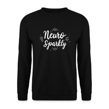 Neuro Sparkly Neurodiversité Sensibilisation à l’autisme - Sweat-shirt Unisexe - noir - Devant - Alina (178cm) & Michal (187cm)