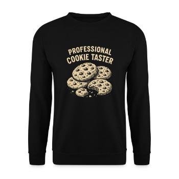 Professioneller Cookie-Verkoster - Unisex Pullover - Schwarz - Vorne - Alina (178cm) & Michal (187cm)