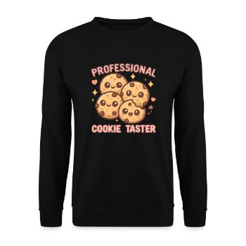 Professioneller Cookie-Verkoster - Unisex Pullover - Schwarz - Vorne - Alina (178cm) & Michal (187cm)