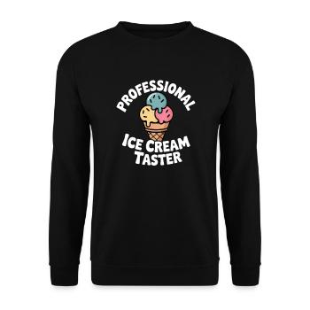 Dégustateur professionnel de glaces glaces - Sweat-shirt Unisexe - noir - Devant - Alina (178cm) & Michal (187cm)