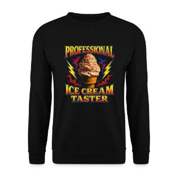 Dégustateur professionnel de glaces glaces - Sweat-shirt Unisexe - noir - Devant - Alina (178cm) & Michal (187cm)