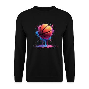 Basketball Basketball Player Boys - Unisex Sweatshirt - black - Front - Alina (178cm) & Michal (187cm)