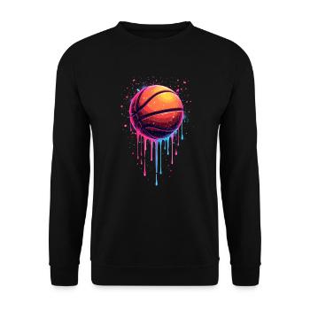 Basketball Basketball Player Boys - Unisex Sweatshirt - black - Front - Alina (178cm) & Michal (187cm)