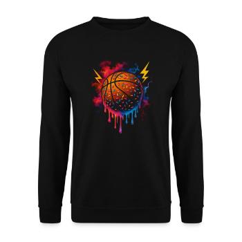 Basketball Basketball Player Boys - Unisex Sweatshirt - black - Front - Alina (178cm) & Michal (187cm)