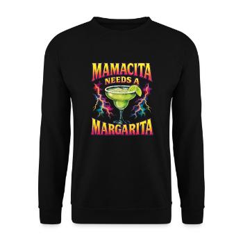 Mamacita a besoin d’une margarita - Sweat-shirt Unisexe - noir - Devant - Alina (178cm) & Michal (187cm)