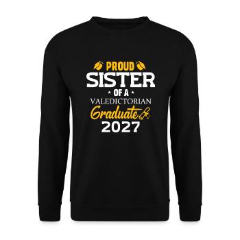 Sœur d’un Meilleur Diplômé de l’Année 2027 F - Sweat-shirt Unisexe - noir - Devant - Alina (178cm) & Michal (187cm)