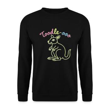 Toodle-oo Kangourou Australie Lover Kangourou - Sweat-shirt Unisexe - noir - Devant - Alina (178cm) & Michal (187cm)