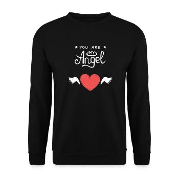 Tu es mon ange - Sweat-shirt Unisexe - noir - Devant - Alina (178cm) & Michal (187cm)