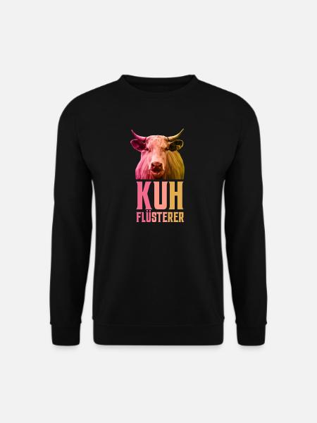 Kuhflüsterer Kuh Bauer Landwirt Farmer Geschenk - Unisex Pullover - Schwarz
