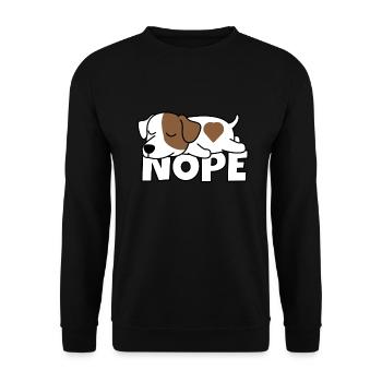 Jack Russell Terrier Nope - Unisex Sweatshirt - black - Front - Alina (178cm) & Michal (187cm)