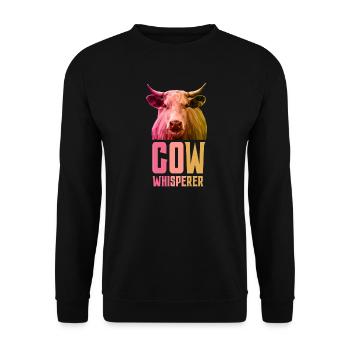 Cow Whisperer Cow Farmer Farmer Farmer Gift - Unisex Sweatshirt - black - Front - Alina (178cm) & Michal (187cm)