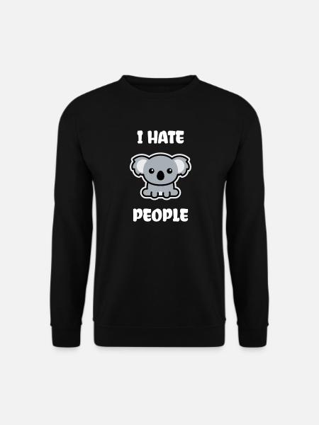 Koala Bear I Hate People - Unisex Sweatshirt - black