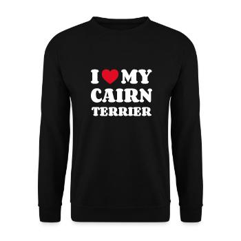J'aime le propriétaire d'un chien cadeau Cairn Terrier - Sweat-shirt Unisexe - noir - Devant - Alina (178cm) & Michal (187cm)