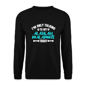 Alaskan Malamute owner owner - Unisex Sweatshirt - black - Front - Alina (178cm) & Michal (187cm)