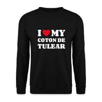 J'aime mon coton de tuléar - Sweat-shirt Unisexe - noir - Devant - Alina (178cm) & Michal (187cm)