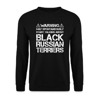Terrier noir russe - Sweat-shirt Unisexe - noir - Devant - Alina (178cm) & Michal (187cm)