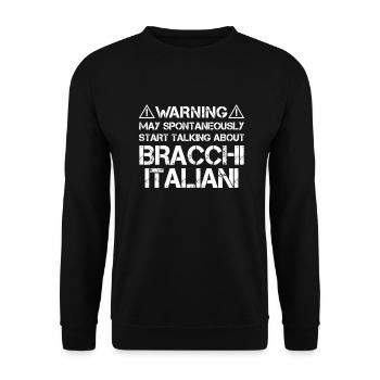 Bracco Italiano - Unisex Sweatshirt - black - Front - Alina (178cm) & Michal (187cm)