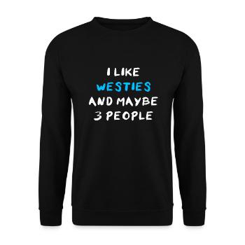 Westie - Unisex Sweatshirt - black - Front - Alina (178cm) & Michal (187cm)