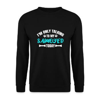 Samoyed Samoyed - Unisex Sweatshirt - black - Front - Alina (178cm) & Michal (187cm)