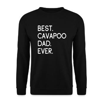 Cavapoo Cavoodle - Sweat-shirt Unisexe - noir - Devant - Alina (178cm) & Michal (187cm)