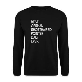 Deutsch Kurzhaar German Shorthaired Pointer - Unisex Sweatshirt - black - Front - Alina (178cm) & Michal (187cm)