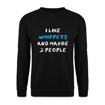 Whippet - Unisex Sweatshirt - black - Front - Alina (178cm) & Michal (187cm)