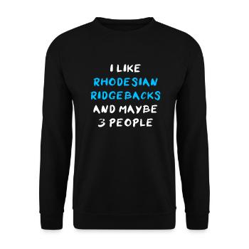 Rhodesian Ridgeback - Unisex Pullover - Schwarz - Vorne - Alina (178cm) & Michal (187cm)