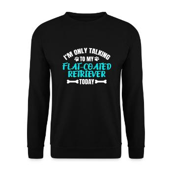 Flat-Coated Retriever - Unisex Sweatshirt - black - Front - Alina (178cm) & Michal (187cm)