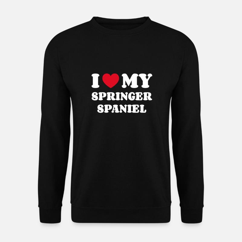 I Love My Springer Spaniel - Unisex Pullover - Schwarz