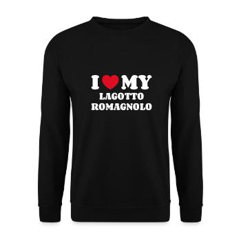J'aime mon Lagotto Romagnolo - Sweat-shirt Unisexe - noir - Devant - Alina (178cm) & Michal (187cm)