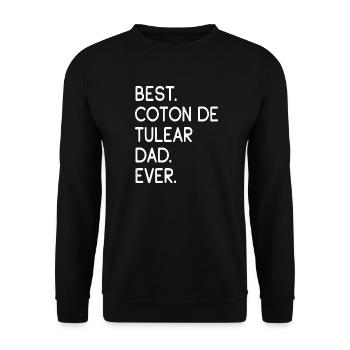 Coton de Tulear - Sweat-shirt Unisexe - noir - Devant - Alina (178cm) & Michal (187cm)