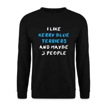 Kerry Blue Terrier - Unisex Pullover - Schwarz - Vorne - Alina (178cm) & Michal (187cm)