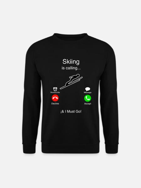 Ski ringer til mig, og jeg må gå - Unisex sweater - sort