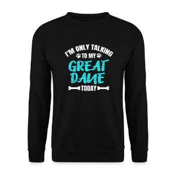 Great Dane Great Dane - Unisex Sweatshirt - black - Front - Alina (178cm) & Michal (187cm)