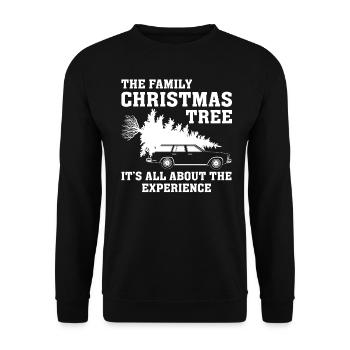 The Family Christmas Tree - Unisex Sweatshirt - black - Front - Alina (178cm) & Michal (187cm)