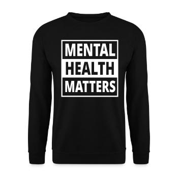 Mental Health Matters Mentale Gesundheit - Unisex Pullover - Schwarz - Vorne - Alina (178cm) & Michal (187cm)