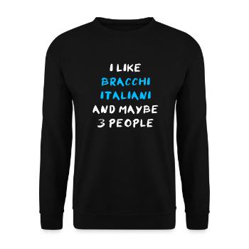 Bracco Italiano - Unisex Sweatshirt - black - Front - Alina (178cm) & Michal (187cm)