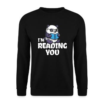 Panda Psychologue - Sweat-shirt Unisexe - noir - Devant - Alina (178cm) & Michal (187cm)