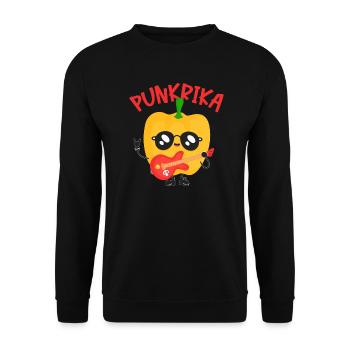 Poivrons punk poivron guitare punk rock - Sweat-shirt Unisexe - noir - Devant - Alina (178cm) & Michal (187cm)