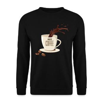 Coffee coffee - Unisex Sweatshirt - black - Front - Alina (178cm) & Michal (187cm)