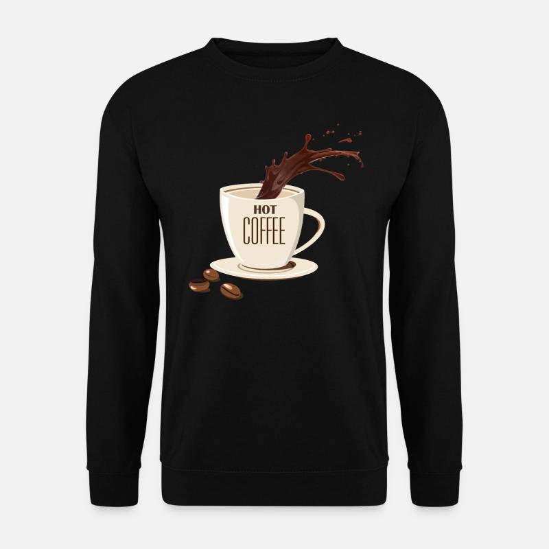 Kaffee Kaffee - Unisex Pullover - Schwarz