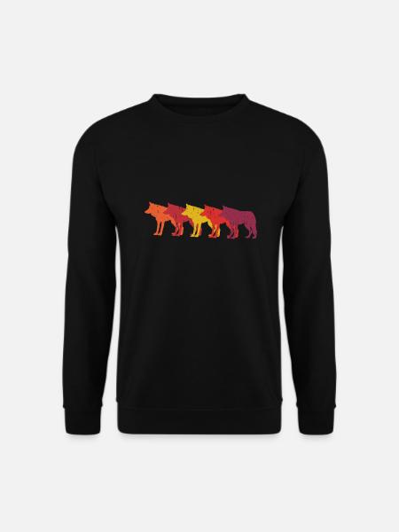 Wolves Retro - Unisex Sweatshirt - black