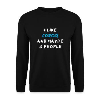 Corgi gallois de Pembroke - Sweat-shirt Unisexe - noir - Devant - Alina (178cm) & Michal (187cm)