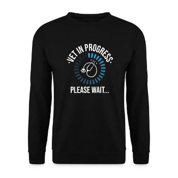 Vet In Progress Please Wait Veterinary Training - Unisex Sweatshirt - black - Front - Alina (178cm) & Michal (187cm)