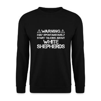 White Shepherd - Unisex Sweatshirt - black - Front - Alina (178cm) & Michal (187cm)