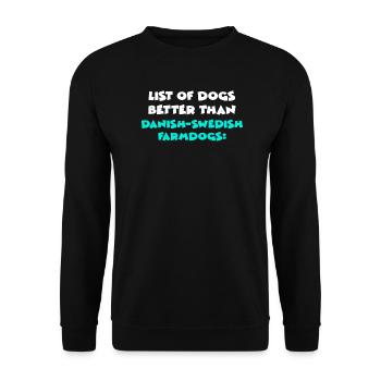 Chiens de ferme dano-suédois - Sweat-shirt Unisexe - noir - Devant - Alina (178cm) & Michal (187cm)