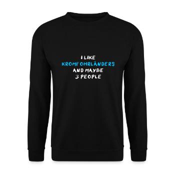 Kromfohrländer - Unisex Sweatshirt - black - Front - Alina (178cm) & Michal (187cm)