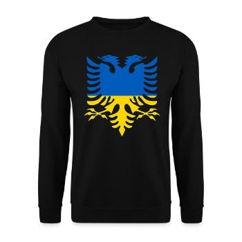 Albanie Ukraine Drapeau - Sweat-shirt Unisexe - noir - Devant - Alina (178cm) & Michal (187cm)