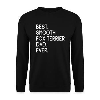Papa Fox Terrier lisse - Sweat-shirt Unisexe - noir - Devant - Alina (178cm) & Michal (187cm)